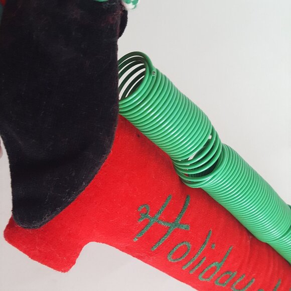 Vintage Holiday Hound Christmas Holiday Card Holder Dan Dee Imports - Picture 3 of 15